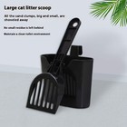 Cat Litter Scoop Mesh Long Handle Sifter Shovel Black Plastic Pet Supply