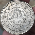 1974  2031  Nepal 25 Rupees - Birendra Bir Bikram - Coronation - 17g  600 Silver
