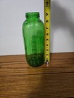 Vintage Water Juice Green Glass Reusable Refrigerator Bottle No Lid