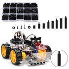 350pcs M4 Male Female Nylon Hex Spacer Standoff Screw Nut M4  Black 