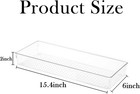 6 Pack Clear Drawer Organizer Trays Plastic Drawer Organizers Set 15 X 6 X 2 