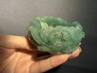 56 4mm Natural Green Dongling Jade Wide Sculpture full Green fine Hand Carving