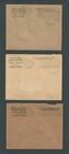 Ca 1944-45 Set Of 6 Color Us V Mail Ww2 Microfilmed Letter Envelopes Used Buff--