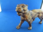 Heavy Vintage Solid Brass Tiger Statue Figurine Paperweight