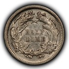 1872 H10c Seated Liberty Half Dime - Au - Sku-z6003