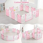 Baby Playpen 10-18 Panels Infants Toddler Safety Kids Play Pens W  Locking Door