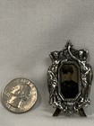 Antique  edwardian  Sterling Silver   Frame  Nude tin Type art Nouveau miniature