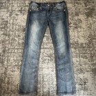 Rock Revival Betty Women Straight Denim Jeans Embellished Rhinestones Size  28