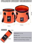 Collapsible Bucket With Handle  Lightweight 5 Gallon 20l Folding Water