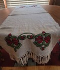 Arts   Crafts Embroidered Mission Linen Table Runner