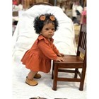 Realistic Black Reborn Baby Doll Vinyl Full Body Black Girl - Biracial