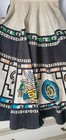 Vintage Londy Of Mexico 50 s Mexican Handpainted Circle Skirt   Aztec Rocabilly