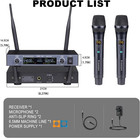 Uhf Dual Channel Wireless Microphone System Cordless Microphones Handheld Family