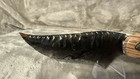 Handmade Obsidian mahogany Obsidian Fixed Blade Knife Wood resin Handle