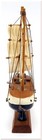 Vintage Wood Model Ship 6 x6  Sail Boat Hand Crafted Cancun