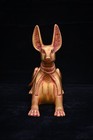 Anubis Dog Jackal Figurine Egyptian God Statue Gold  Made In Egypt
