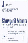 Pre-cut Black Stamp Mounts Size J40 25