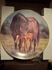 Vintage Fred Stone Thoroughbred First Day Mare   Foal Race Horse Gold Plate Coa