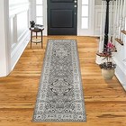 Superior Indoor Runner Rug  Plush Carpet Cover  Oriental Medallion  2  7  X 12 