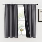  Kitchen 100  Blackout Curtains 48 Inches Long  37 w X 48 l  pack Of 2  Grey