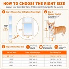 Naizea Adjustable Pet Dog Door For Sliding Glass Door Lockable Aluminum Frame