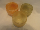 Lot Of 3 Vintage Roly Poly Round Spaghetti String Drinking Glasses Plastic Coat