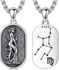 Zodiac Necklace 925 Sterling Silver Constellation Horoscope Jewelry Astrology Gi