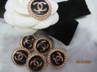 Lot Of 4 Designer Cc Button Gold Tone 25mm Chanel 4 Buttons