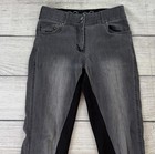 Goode Rider Womens Sz 30r Gray Full Seat Stretch Jeans Horse Riding Breeches