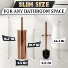 Bronze Toilet Brush And Holder Set - Upgrade Your Bathroom In Seconds - Rust    