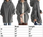 Women s Oversized Jacket Sweatshirt Warm Fleece Jumper Sweater Coat Hoodie Tops