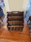 Vintage 3 Tiered Solid Wood Magazine Rack album Holder Leick Furniture