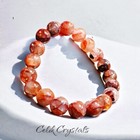 Red Hematoid Fire Quartz Bracelet Healing Reiki Crystal Bracelet 10mm