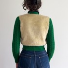 1940s Fuzzy Bear Kelly Green Catalina Sportswear Cardigan Sweater 40s