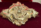 Antique Austrian Renaissance Brooch Sterling Silver And Gold Filled