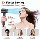 Black Ionic High Speed Hair Dryer With Diffuser Brushless Motor Blow Dryer