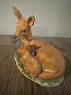 Vintage Homco Mother And Fawn Porcelain Figurine 1441