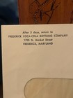 Frederick Coca-cola Bottling Company Envelope Unused Envelope 1958-1963 Maryland