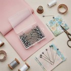 100pcs Faux Pearl Flower Positioning Pins  2 5 Inch 65mm Long Straight Sewing   