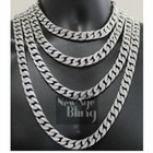 Mens Miami Cuban Choker Link Cubic Zirconia Necklace Hip Hop Chain Gold Plated