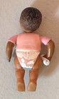 1998 Fisher Price Toys Loving Family Dollhouse Baby Doll Dark Skin With Bottle