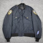 Vintage Nypd New York City Police Jacket Men L Full Zip Thinsulate Rare Side Zip