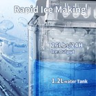 Ice Maker Countertop With Auto-cleaning  26lbs 24hrs  9 Cubes In 6 Mins