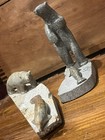 Gorgeous Rare Soapstone Polar Bears And Seals By Paul Tiulana Signed Vintage Set