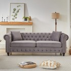 85 5in Modern 3 Seater Sofa Couch Velvet Upholstered Sofa Couch For Living Room