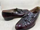 Vintage Johnston   Murphy Crown Aristocraft Tassel Loafers Burgundy Shoes Sz 10