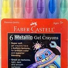 Faber Castell Crayons   Gel Sticks Metallic Gel Crayons 6 Count
