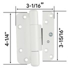 Andersen Frenchwood Door Hinge White Right Handed Fits 400 Series Patio Doors