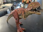 Red brown Spiked Back Horned Raptor Dinosaur Action Figure Toy