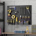 Peg Board  4-pcs 16  X 12  Metal Pegboard Panels With 70 Hooks  Tool Organize   